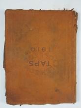 Antique Clemson College Taps 1910 Year Book Leather Cover