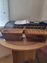 Two Decorative Metal Baskets $1 STS