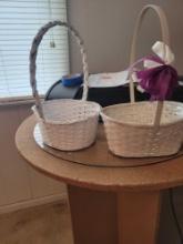 Two White Baskets. $1 STS
