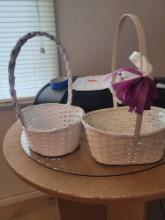 Two White Baskets $1 STS