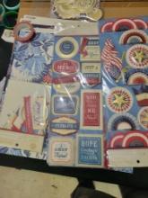 Fourth of July decorative items and Anna Griffin Fashion Squares. $1 STS