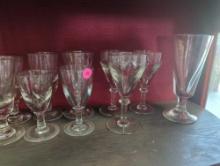 Lot of 20 Clear Small And Medium Size Stem Glasses, What you see in photos is what you will receive