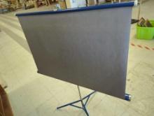 Old Style Da-Lite Professional Silver Flyer Projection Screen in Blue, Approximate Dimensions - 51"