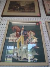 Framed Print of "Victorian Man and Woman #837" by Bernard Picture Co., Approximate Dimensions -