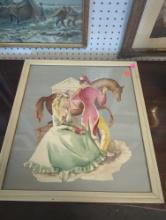 Framed Print of "Victorian Man and Woman #835" by Bernard Picture Co., Approximate Dimensions -