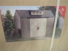 Rubbermaid 10 ft. W x 7 ft. D Plastic Storage Shed (70 sq. ft.). Comes as is shown in photos factory
