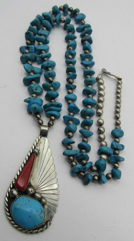 LAURA DABBS TURQUOISE NECKLACE STERLING SILVER