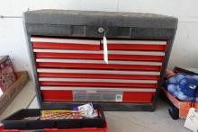 6 DRAWER TOOL CHEST WITH CONTENTS HAND TOOLS GLOVES AND MISC