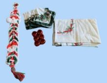 Christmas Napkins, Tablecloth, Decoration, and