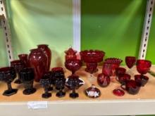 Cape Cod glass Ruby red glass collection