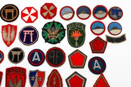 KOREAN WAR US ARMY THEATER MADE BULLION PATCHES