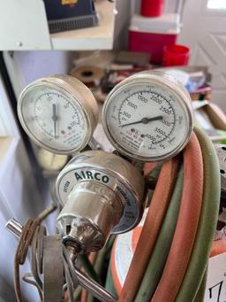 Large Oxygen And Acetylene Torch Set