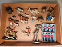 Assortment of Metal Figures - Soldiers, Animals, Hunting