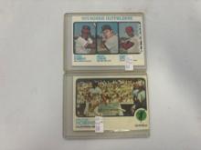 1973 Rookie Outfielders and Frank Robins Baseball Cards