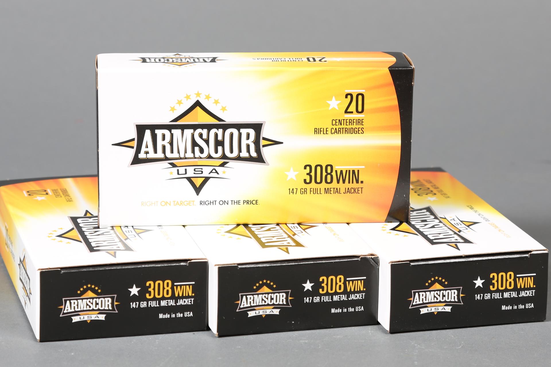 4 bxs Armscor .308 win ammo