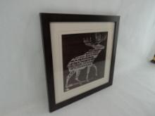 Moose Print in Frame
