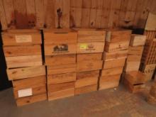 (36) Wood Line Crates