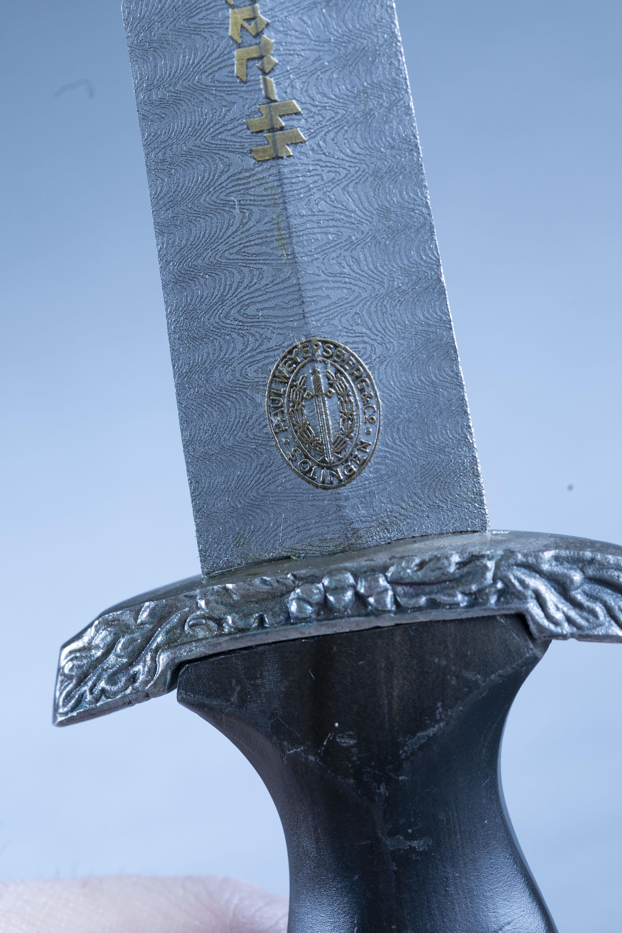 WWII German M1933 SS Damascus Honor Dagger