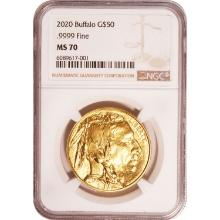 Certified Uncirculated Gold Buffalo 2020 MS70 NGC