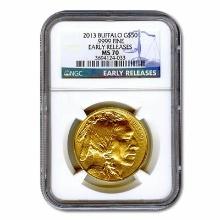 Certified Uncirculated Gold Buffalo One Ounce 2013 MS70 NGC Early Release