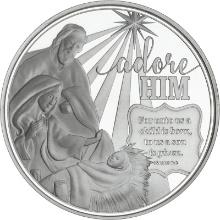 2022 Adore Him Nativity Scene 1oz Silver Round (X-3)