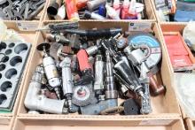 Assortment of pneumatic air tools & attachments