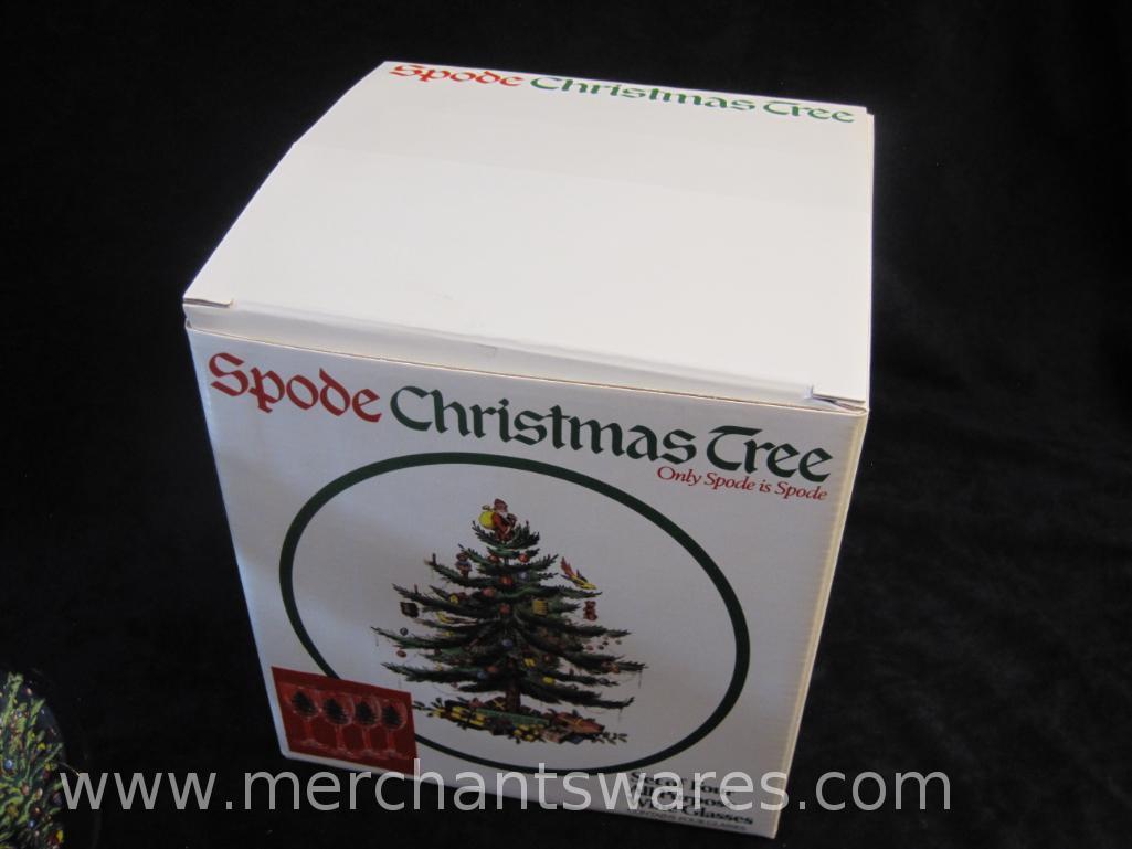 Spode Christmas Tree Set of 4 All Purpose Wine Glasses in Original Box, 2 lbs 1 oz