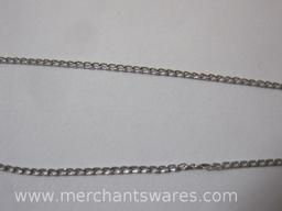 Sterling Silver Chain with Scarab Pendant, Pendant is not marked