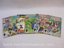 Six Marvel Comics including Alpha Flight Nos. 17-18 (1984-5) and Dreadstar and Company Nos. 1-4