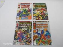 Four Marvel Team-Up Featuring Spider-Man Comics, No. 56, 59-61, Apr, July-Sept 1977, Marvel Comics