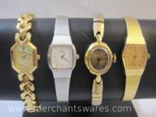 Four Vintage Women's Watches, Seiko, Pulsar, and Timex, 3oz