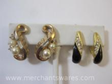 Two Pairs of Vintage Trifari Clip On Earrings