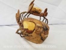 Crab Sculpture Made from Carved Coconut