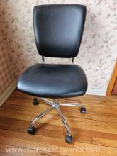 Office/Desk Chair, Black and Chrome