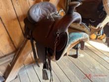 16" WESTERN SADDLE & SADDLE PAD, & BIT