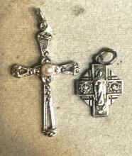 2 Sterling silver Religious Pendants