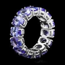 14k White Gold 10.50ct Tanzanite Ring