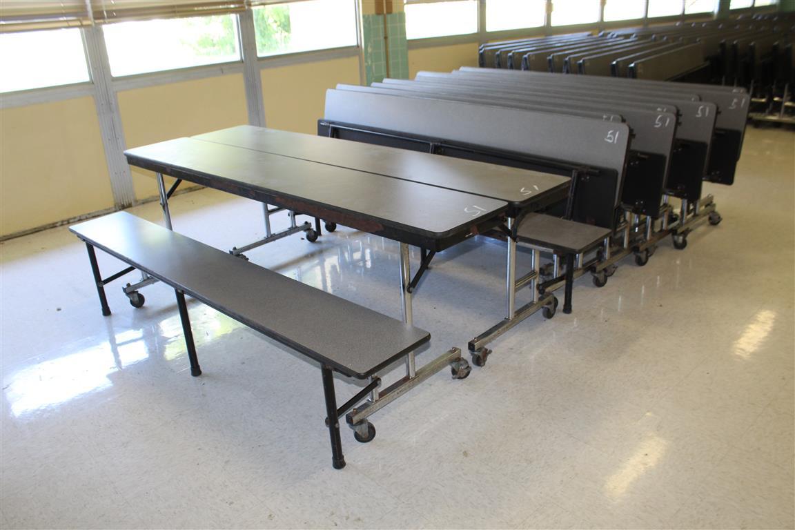 (10) Folding Cafeteria Tables