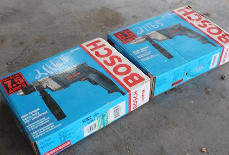 UNUSED BOSCH 1/2" DRILL & 3/8" DRILL