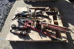 PALLET OF MISC ELECTRICAL AND HAND TOOLS