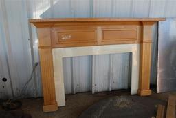 WOOD FIREPLACE MANTLE + FRAME