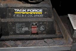 Task Force 4 Inch Belt and 6 Inch Disc Sander with Stand, Serial: 154294