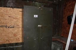 Metal Storage Cabinet with Misc Tooling