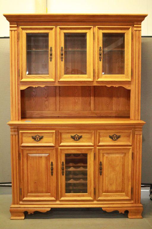 Richardson Brothers Company Oak Glass Door China Cabinet