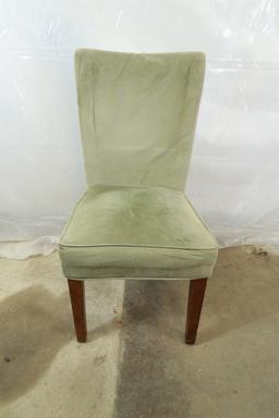 Green Suede Side Chair