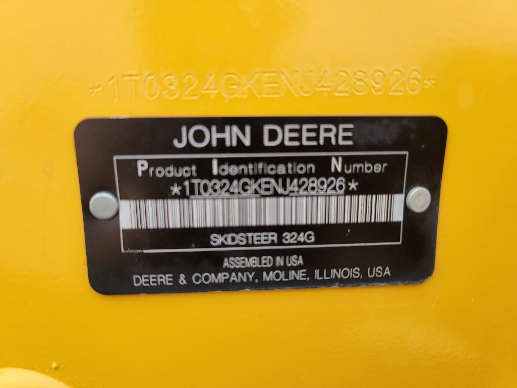 2021 John Deere 324G Skid Steer Loader
