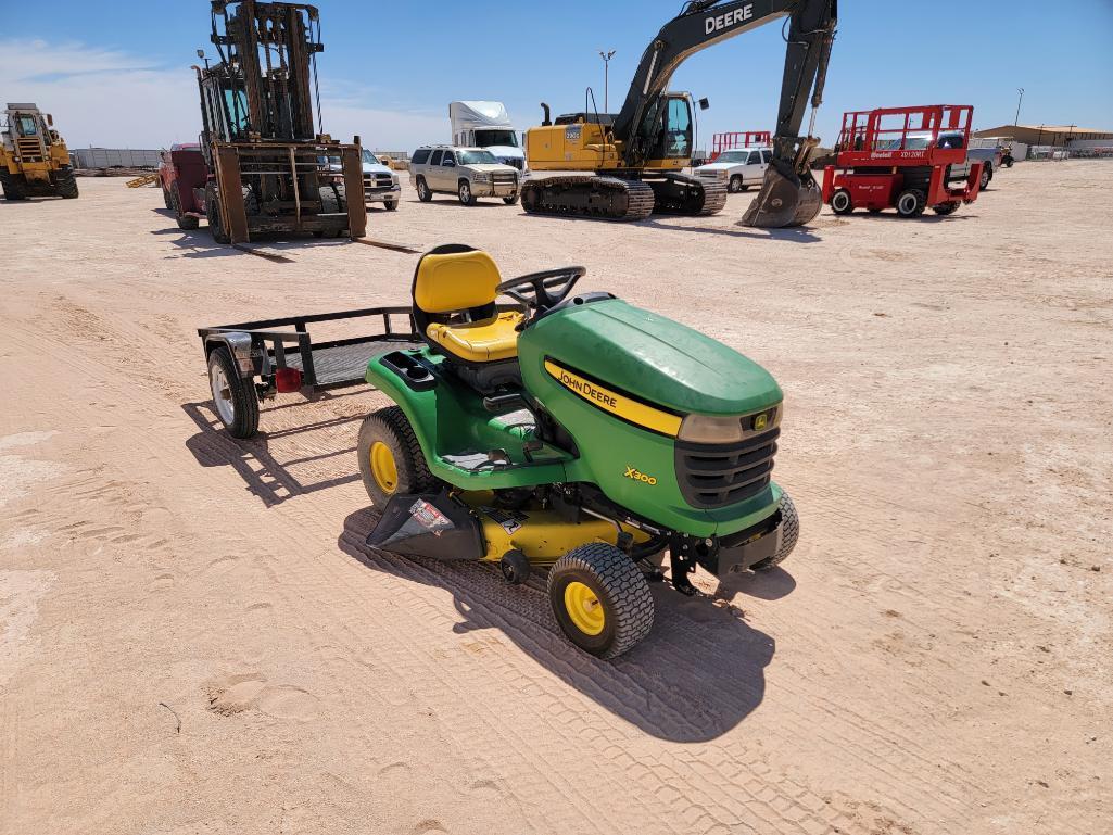 John Deere X300 Lawn Mower w/Trailer