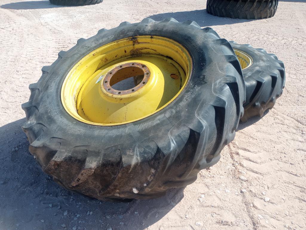 (2) John Deere Duals w/Tires 18.4R38