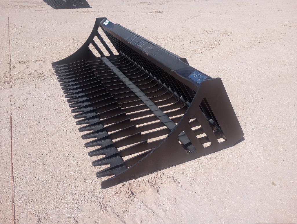 Unused 72" Rock Bucket (Skid Steer Attachment)