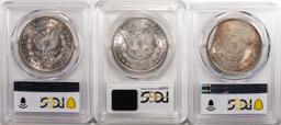 Lot of (3) 1888 $1 Morgan Silver Dollar Coins PCGS MS63